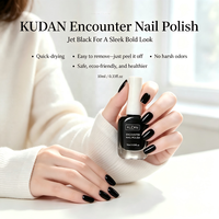 Vernis à ongles KUDAN brillant noir, blanc, gris, pelable, sans lampe, non toxique, facile à retirer, pour manucure DIY à domicile, vente en gros