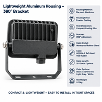 Projecteur LED 10W pour extérieur, étanche IP65, 1000LM, 6500K, mini projecteur pour jardin, patio, cour, CE