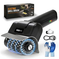 Brosse de nettoyage électrique pour barbecue d'extérieur, haute performance, en acier, avec connecteur Type-C