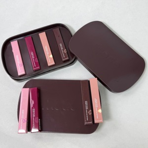 Tinte <span class=keywords><strong>Labial</strong></span> Líquido Vegano al por Mayor, Set de 4 Piezas - Brillo <span class=keywords><strong>Labial</strong></span> Hidratante con Color, Acabado Duradero, Caja de Almacenamiento Metálica - Product Image 1