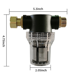 Water Pre Filter 3/4 In Metal Mesh Outdoor Easy Cleaning 20 Micron Filtration Accuracy <b>Engineering</b> <b>Plastics</b> - Product Image 3