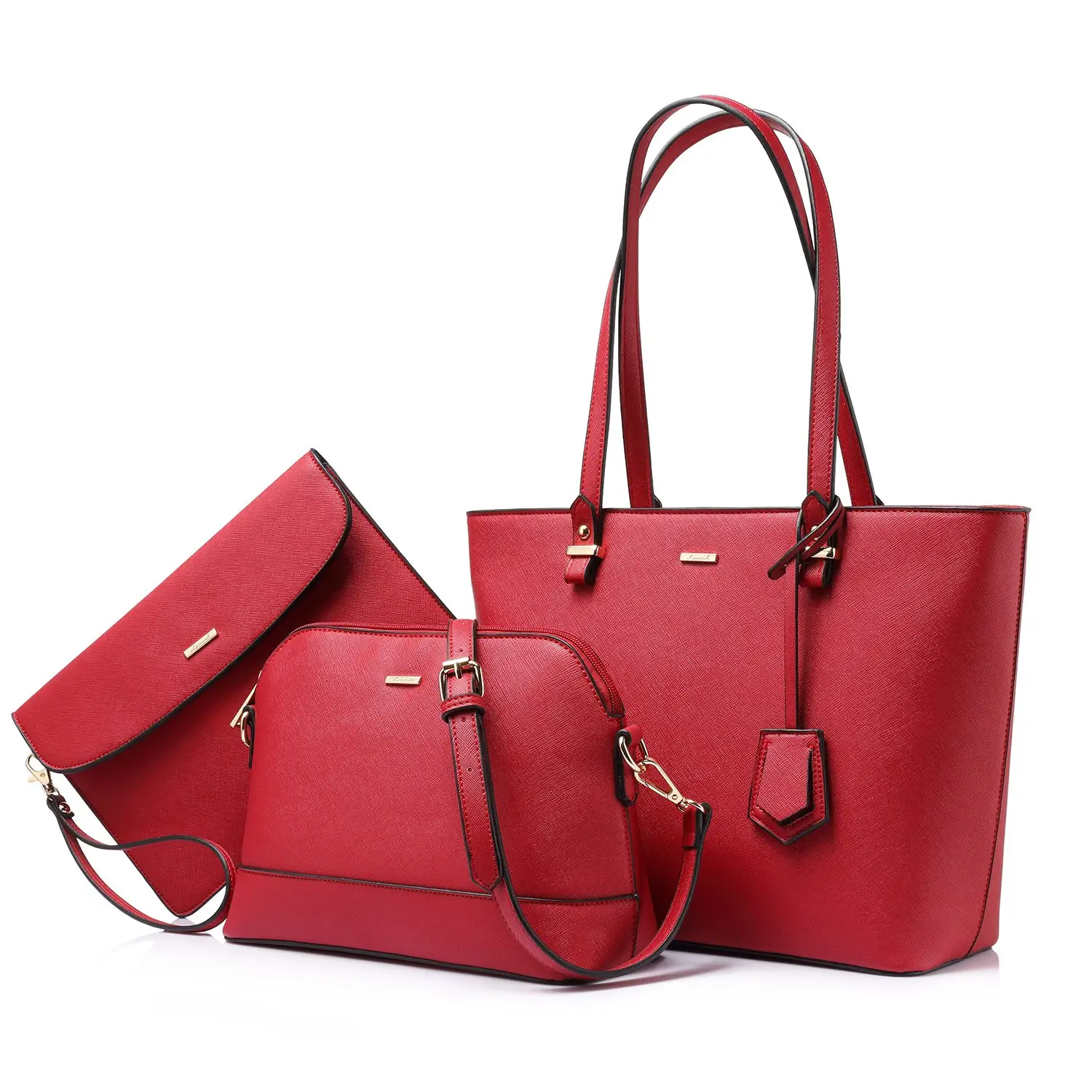 MingYu New Arrival Luxury Fashion Design Purses And Red Handbags Sets 3 Pieces Lady Handbags For Woman