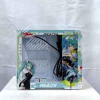 Bonne qualité Nouveau design Personnalisé Hatsunes Miku Portable élément en aluminium Vert Cartoon Computer Cases M-Atx/ITX Small 240mm