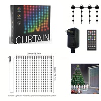 Festival de vacances décoration couleur changeante musique APP télécommande LED rvb noël lumineux personnalisé fête rideau lumière