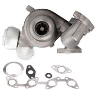 Kit Turbo HYD GT1749MV Baru dengan Exhaust Manifold untuk Audi Seat Skoda VW BKD AZV Kode Mesin Euro-4 Pendingin Oli 140hp 03G253019A