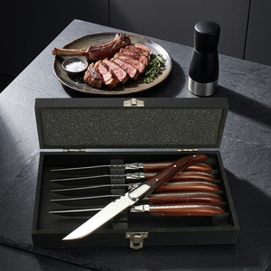 Couteau Laguiole personnalisé en acier inoxydable, couverts <span class=keywords><strong>de</strong></span> <span class=keywords><strong>table</strong></span>, coffret cadeau <span class=keywords><strong>de</strong></span> luxe, ensemble <span class=keywords><strong>de</strong></span> 6 <span class=keywords><strong>couteaux</strong></span> à steak - Product Image 3
