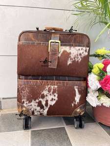 Maleta de Viaje Personalizada de Cuero Vacuno de 14 Pulgadas, de Alta Calidad, para Hombre y Mujer - Product Image 2