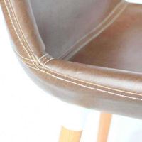Chaises de salle à manger rembourrées confortables en cuir ergonomiques bon marché Offre Spéciale dossier haut