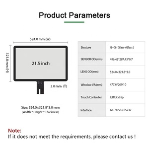 Kích thước lớn 21.5 inch cảm ứng đa đ<span class=keywords><strong>i</strong></span>ểm màn hình pcap Găng tay cảm ứng eeti3189/ilitek2510 chip USB giao diện 10 đ<span class=keywords><strong>i</strong></span>ểm cảm ứng Bảng đ<span class=keywords><strong>i</strong></span>ều chỉnh - Product Image 3