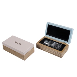 Factory Wholesale Handmade Custom Double Color Luxury Wooden Gift Box For Perfume Bottles