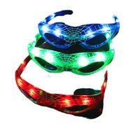 Lunettes LED Lumineuses Tendance avec Effet Araignée Brillante pour Fêtes de Remise de Diplôme, Célébrations d'Halloween, Nouvel An et Accessoires de Boîte de Nuit