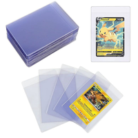 Porte-cartes en PVC transparent semi-rigide 35PT avec logo personnalisé pour les cartes de jeu TCG Poke-mon, cartes de sport, porte-cartes