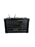 Console de mixage amplifiée professionnelle Mansender 99DSP 8 canaux pour la maison, les fêtes en extérieur, l'église et le mixage de son sur le bureau