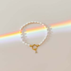 Collar de Perlas con Cadena Suelta Básica DIY de Acero Inoxidable Estilo Europeo-Americano, Cuerda de Mano de Color y Pulseras de Hilo de Moda en Color Oro 18K - Product Image 3