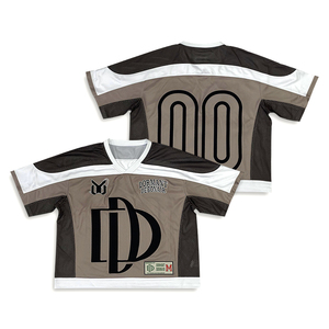 Camiseta de Fútbol Americana Personalizada Extra Grande Negra con Logotipo Bordado por Sublimación, Estilo <span class=keywords><strong>Americano</strong></span> para Fanáticos, Hombros Caídos - Product Image 3