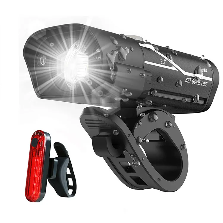 New Custom USB Rechargeable Waterproof Headlamp Safety Bicycle Lamp 250 Lumen Bicycle Headlamp
