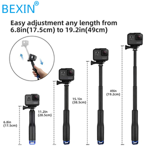Gậy Nhôm <span class=keywords><strong>Selfie</strong></span> Có Thể Mở Rộng Monepad Cầm Tay Có Thể Điều Chỉnh Kính Thiên Văn Cực Cho GoPro Hero(2018) Hero 10 9 8 7 6 5 4 - Product Image 2
