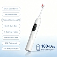 Nuevo Modelo 2026, Cepillo de Dientes Eléctrico Sónico IPX8 al por Mayor con Sensor, Cepillo de Dientes Electrónico Impermeable