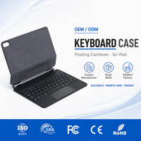 Nouveau clavier sans fil pour iPad 10e génération 10,9 pouces avec rétroéclairage LED et souris USB, design professionnel coloré