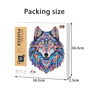 <span class=keywords><strong>Puzzle</strong></span> d'animaux, <span class=keywords><strong>puzzle</strong></span> en bois avec cadre photo, jouet éducatif DIY, puzzles en bois sur le thème du <span class=keywords><strong>loup</strong></span> pour enfants et jeux <span class=keywords><strong>de</strong></span> <span class=keywords><strong>puzzle</strong></span> pour adultes - Product Image 5