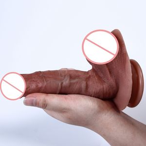 Встраиваемый длинный 4,76 дюймовый искусственный Азиатский резиновый пенис мягкий силиконовый реалистичный ремешок на thrusting фаллоимитатор женская мастурбация - Product Image 5