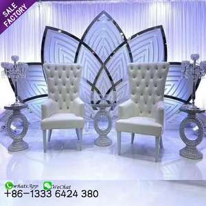 Decoración de Fondo para Bodas de Acrílico Blanco, Diseño de Espejo de Acrílico y PVC de Lujo para Eventos, Banquetes y Fiestas, en Venta - Product Image 3