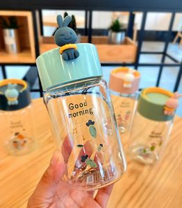 Hot Selling Cartoon <b>Rabbit</b> Glass Water Bottle for Children <b>Gifts</b> - Product Image 3