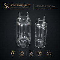 Contenant en verre de quartz de laboratoire, flacon propre, bulleur, verrerie de laboratoire en quartz de haute pureté pour expériences chimiques