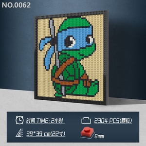 48x48 pixel nghệ thuật khảm khối xây dựng 1x1 tường Chân Dung nhựa DIY trang trí nội thất xây dựng đồ chơi Quà tặng - Product Image 3