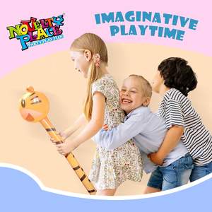 PVC Inflatable <b>Animal</b> Head Stick Set for Kids Jungle & <b>Farm</b> Themed Lightweight Party Favors - Product Image 2