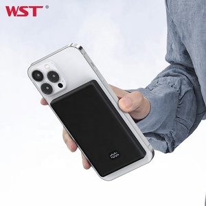 WST <strong>Portable</strong> Battery LED Display Power Banks Type C <strong>Mobile</strong> <strong>Charger</strong> Fast Charging Wireless Magnetic 5000mah Power Bank for Phone