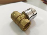 Robinet à bille manuel D1033 avec poignée à molette femelle 1/2 pouce pour l'arrêt de l'eau, raccord de plomberie