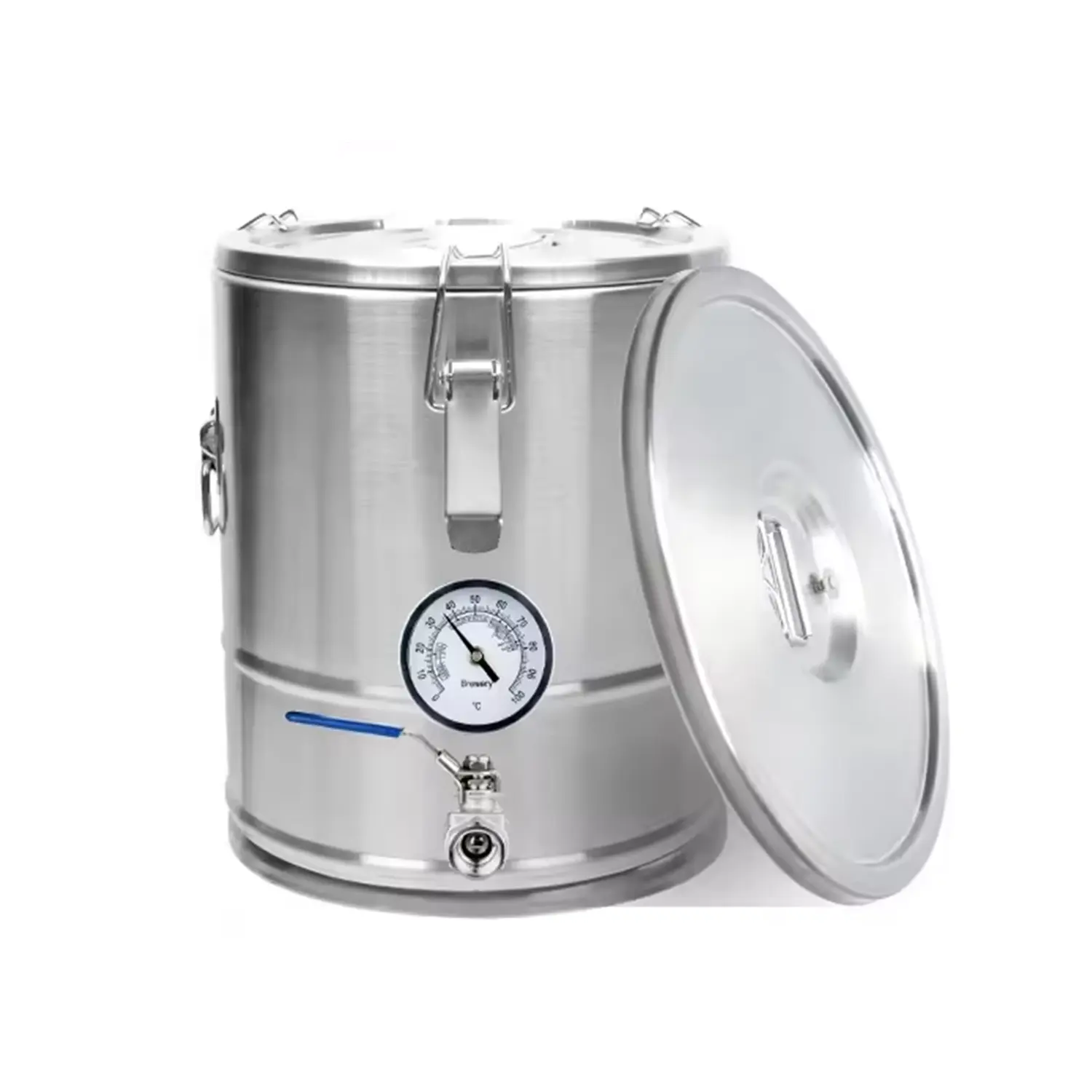 Sıcak satış ev bira malzemeleri 36L 304 paslanmaz çelik su ısıtıcısı pot termometre demlemek su ısıtıcısı