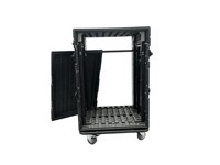 Flight case à roulettes 8U 12U 14U 16U, étui détachable ignifuge et anti-choc pour amplificateur de sonorisation de scène