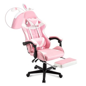 Sillín de asiento de espuma gruesa de 8 cm de cuero de Pvc <span class=keywords><strong>azul</strong></span> Ca, sillón reclinable ergonómico <span class=keywords><strong>Racer</strong></span> E-Sports, sillas de escritorio para ordenador, hace que los juegos sean cómodos - Product Image 6