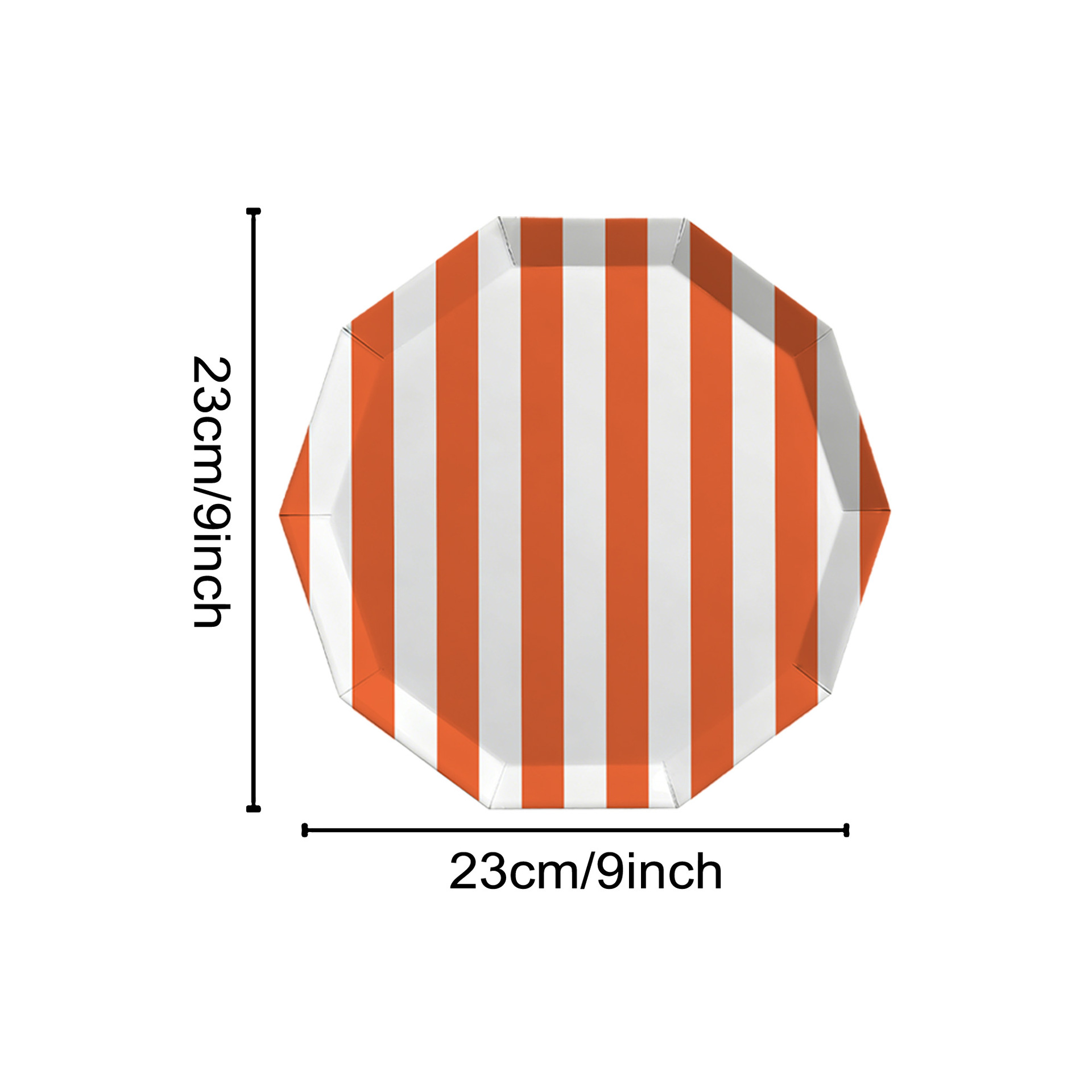 orange  9 inch plates