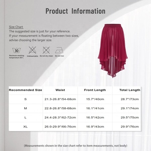 Falda de baile asimétrica de gasa transparente para mujer, falda de práctica de danza lírica y jazz, ropa de baile para actuaciones en escenario, hecha a medida - Product Image 6