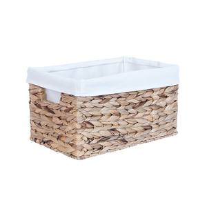 ตะกร้าเก็บของสานมือจากผักตบชวา รูปทรงสี่เหลี่ยมผืนผ้า สำหรับใส่อาหาร ของใช้ในบ้าน ของจิปาถะ งานฝีมือ - Product Image 2