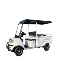 Véhicule utilitaire électrique à quatre roues avec benne pour la patrouille des propriétés, les opérations dans les zones touristiques, la logistique d'usine et les visites guidées