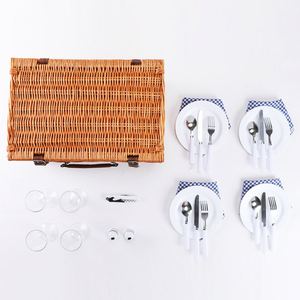 Artigianato di Raffreddamento Campeggio All'aperto Picnic Cesto di Vimini Per 4 - Product Image 2