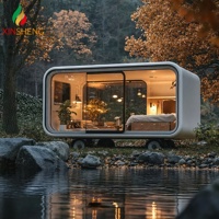 Maison Capsule Préfabriquée Portable, Cabine Apple, Bâtiments de Jardin Conteneurs Modernes Durables, Mini-Maison Modulaire Mobile