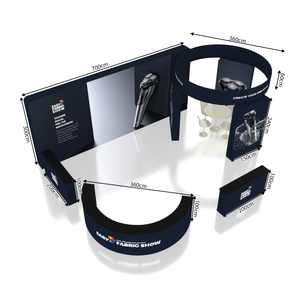 Stand d'exposition 10x20 pour les <span class=keywords><strong>salons</strong></span> professionnels de la coiffure masculine et de l'électronique grand public - Product Image 1
