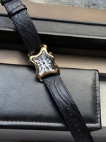 Nouvelle montre-bracelet de créateur vintage, forme irrégulière, effet or fondu, luxe Dali Paris, étanche, bracelet en cuir véritable, unisexe