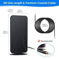 Antenne HDTV longue portée 4k dvb t2 de haute qualité à gain élevé rf hf vhf uhf antenne de télévision numérique extérieure amplifiée