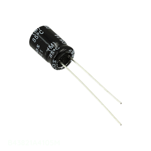 Condensateur traversant à monture radiale B43821A4105M, 1 µF, 20 %, 350 V, en aluminium, Distributeur agréé - Product Image 1