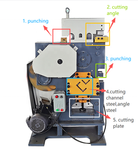 เครื่องเจาะและตัดโลหะแบบแผ่น QA32-10B เครื่องเจาะเหล็กอเนกประสงค์แบบรวมฟังก์ชั่นสำหรับเหล็กฉากและเหล็กตัวซี - Product Image 1