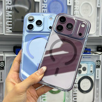 Casing Ponsel Transparan Akrilik Anti-Selip Premium Tahan Guncangan Magnetik untuk iPhone 18 17, untuk iPhone 18 Pro dan Pro Max