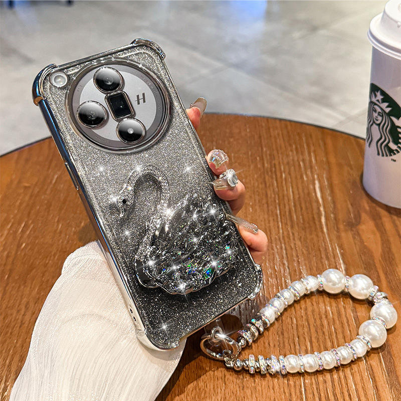 Silver+Swan Stand + flash film(not include bracelet)