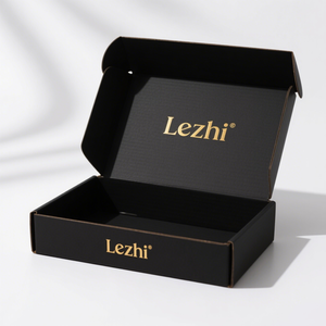 Boîtes à chaussures en carton ondulé noir de grande taille, design fantaisie personnalisé, luxe, meilleur prix, emballage d'expédition - Product Image 1