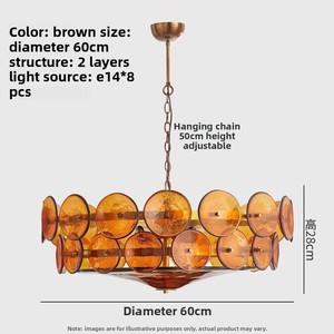 <span class=keywords><strong>Lustre</strong></span> de luxe post-moderne de style français du milieu du siècle, design américain rétro, <span class=keywords><strong>pour</strong></span> salon et salle à manger, télécommande, taille moyenne - Product Image 6